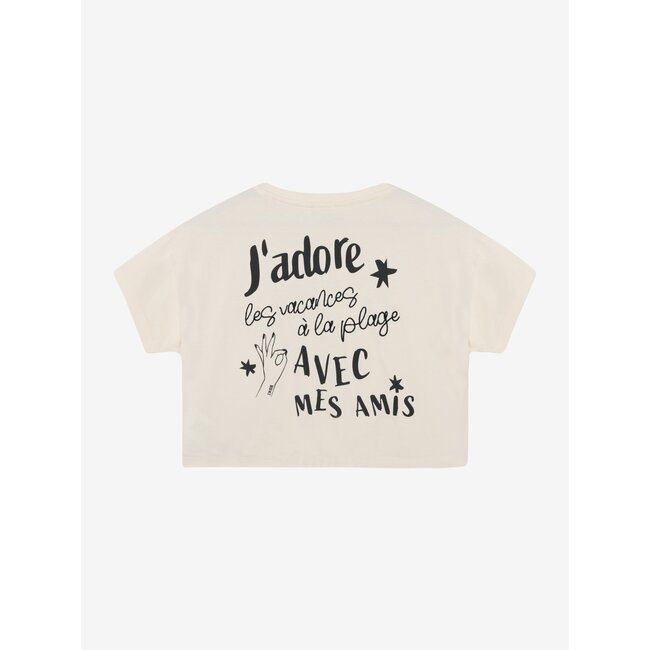 T-shirt Wide Cropped Sand 2020 Sandshell