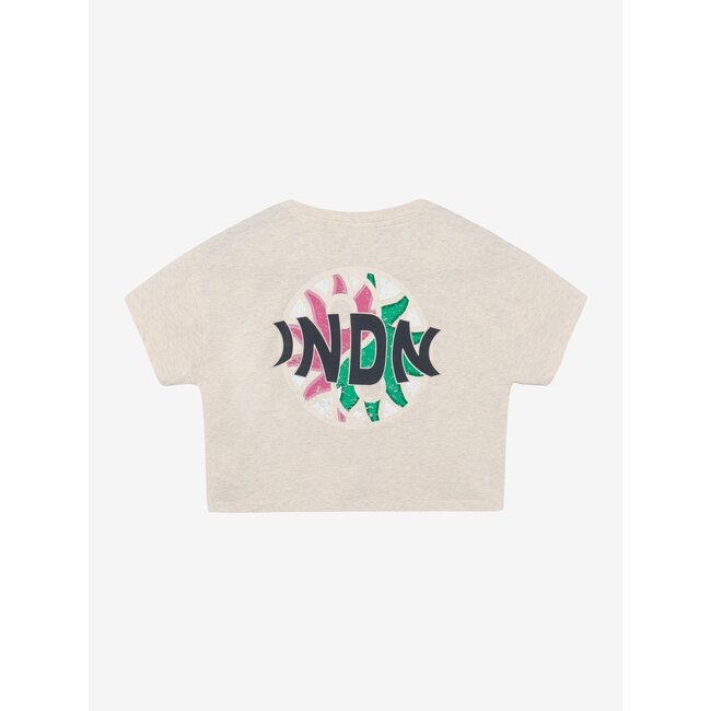 T-shirt Cropped Back Artwork Sand 2011 Light sand melange