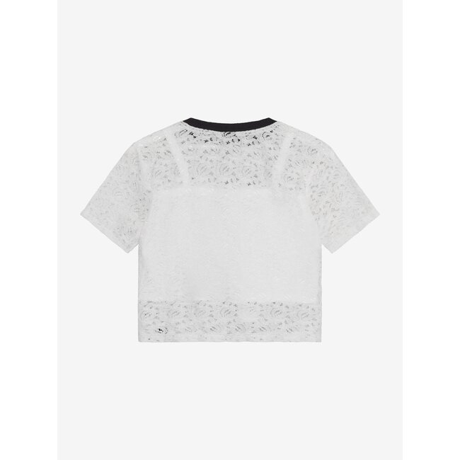 T-shirt Lace  White 1103 Cloud