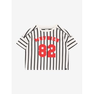 Indian Blue Jeans T-shirt Vertical Stripe White 1103 Cloud