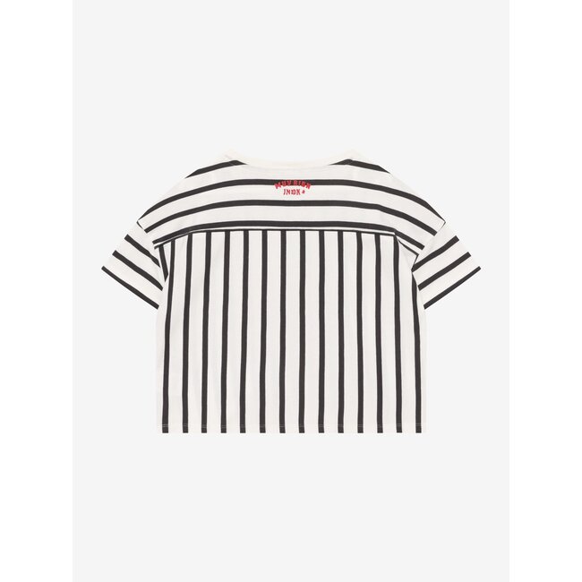 T-shirt Vertical Stripe White 1103 Cloud
