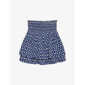 Indian Blue Jeans Skirt Allover Print  Grey 1919 Phantom