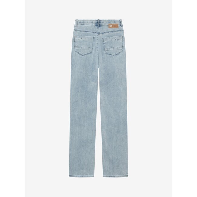 Wide Straight Fit Fancy Blue 7166 Used Light Denim