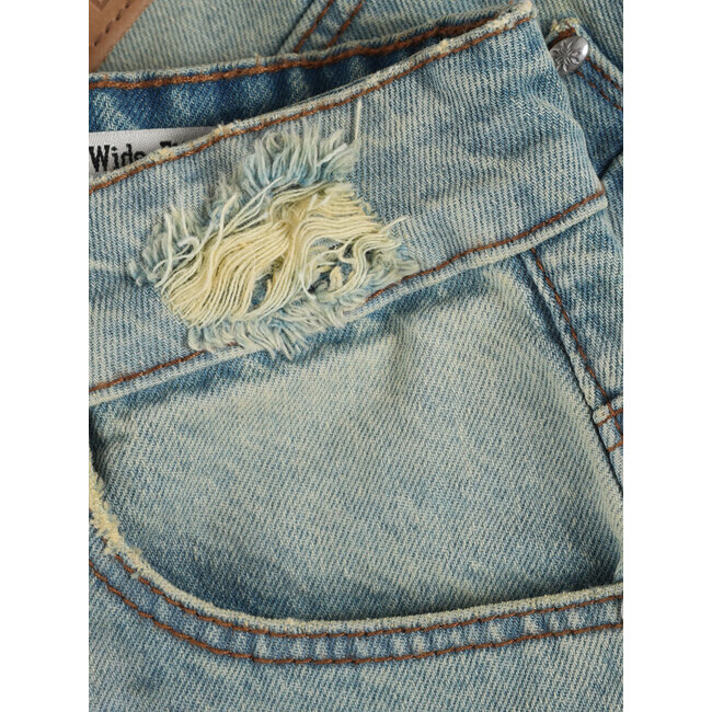 Extra Wide Fit Washed Blue 7166 Used Light Denim