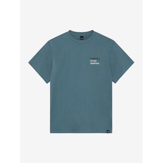 Rellix Oversized T-Shirt Backprint Blue 7104 Silk Blue