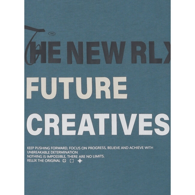 Oversized T-Shirt Backprint Blue 7104 Silk Blue