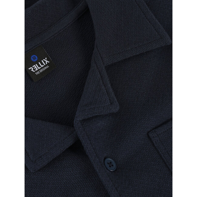 Shirt Shortsleeve Structure Dark Navy 7599 Navy