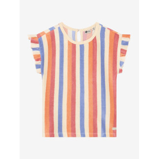 DAILY7 T-shirt Terry Striped Rose 5608 Heather Rose