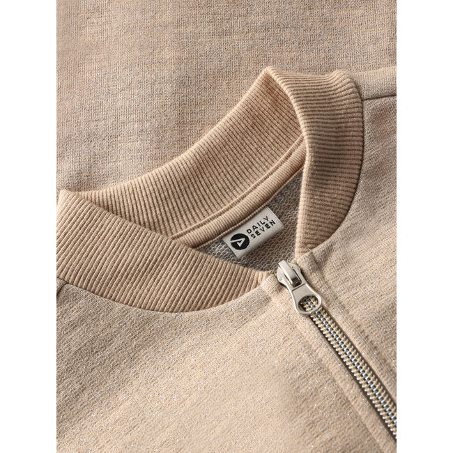 Sweat Jacket Glitter Sand 2227 Latte Sand