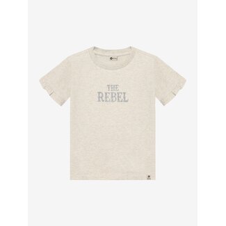 DAILY7 T-shirt Rebel Print Grey 1235 Creme Grey Melange