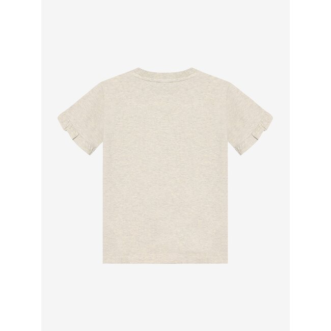 T-shirt Rebel Print Grey 1235 Creme Grey Melange