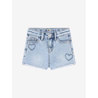 DAILY7 Denim Shorts Heart Blue 7770 Blue Denim