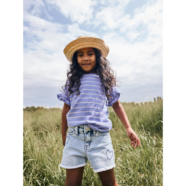 Denim Shorts Heart Blue 7770 Blue Denim