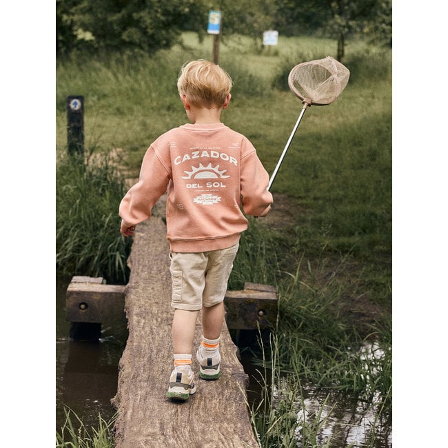 Oversized Sweater Backprint Brown 3328 Sandstone