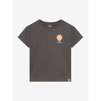 DAILY7 T-shirt Structure Print Grey 1226 Thunderstorm