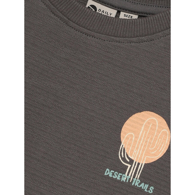 T-shirt Structure Print Grey 1226 Thunderstorm