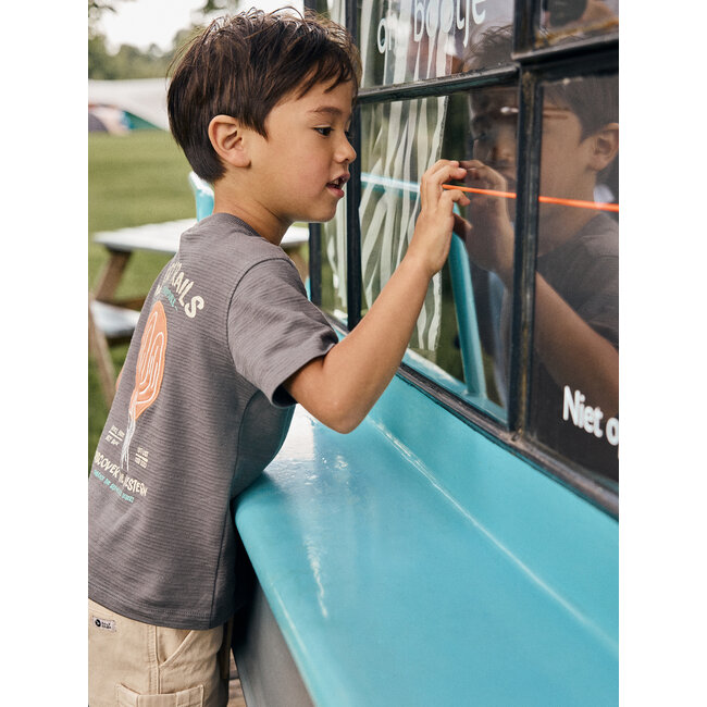 T-shirt Structure Print Grey 1226 Thunderstorm