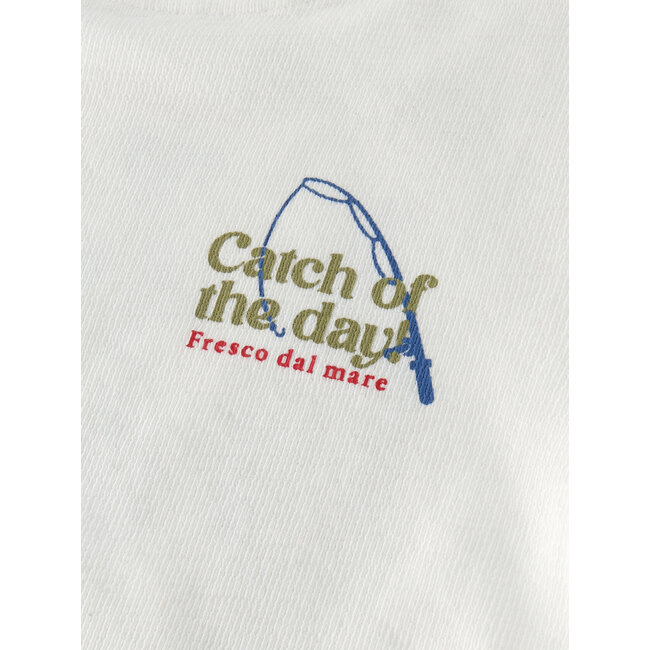 T-shirt Longsleeve Backprint White 1021 Egret