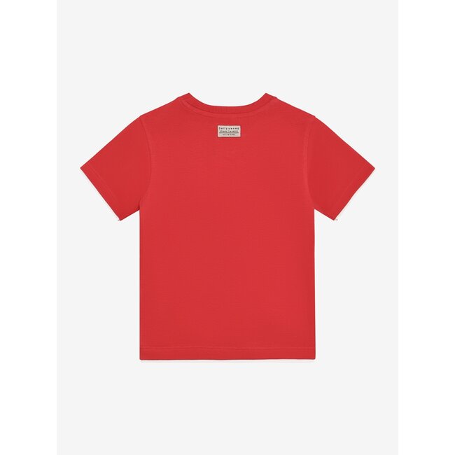 T-shirt Print Red 4194 Chrysanthemum