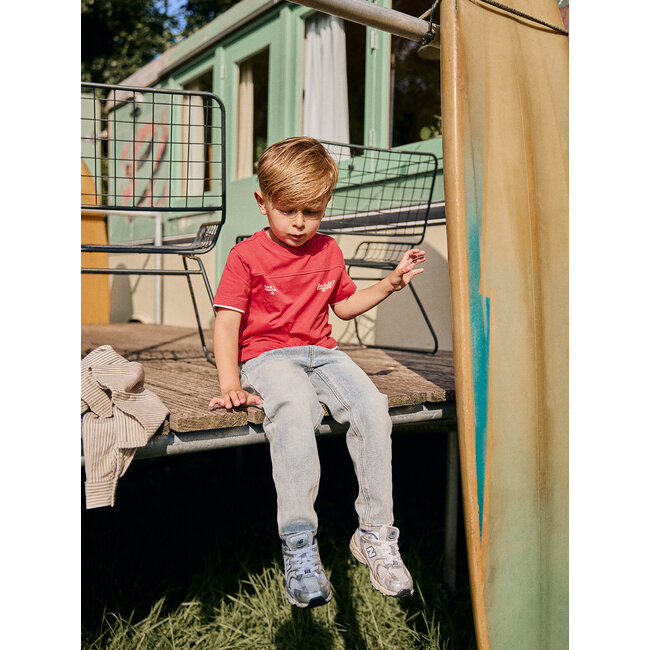 T-shirt Print Red 4194 Chrysanthemum