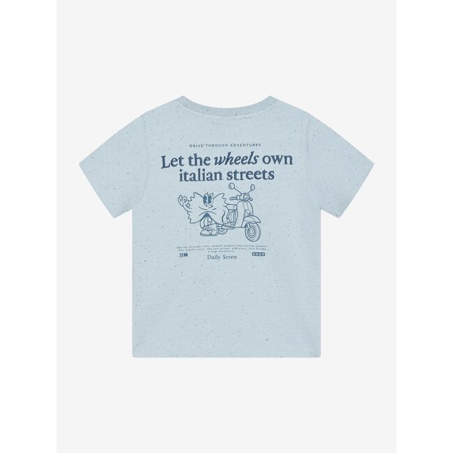 T-shirt Nappy Backprint  Blue 7155 Celestial Blue