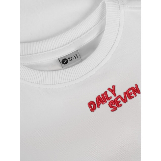 Oversized T-shirt Backprint  White 1021 Egret