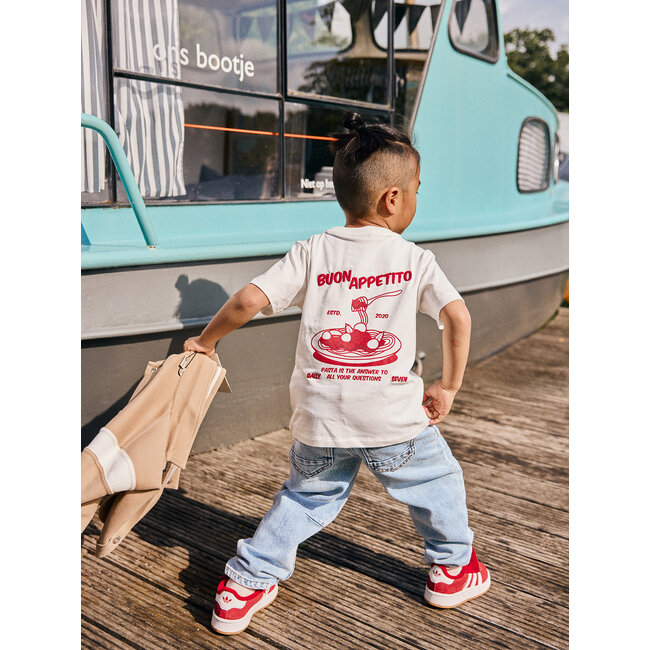 Oversized T-shirt Backprint  White 1021 Egret