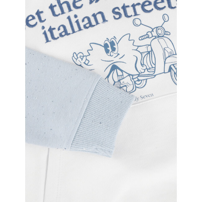 Hoodie Contrast Sweat White 1021 Egret