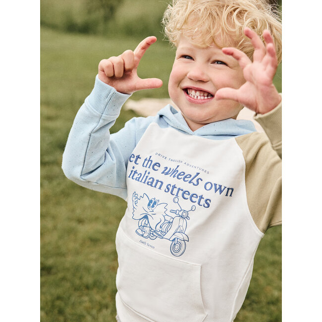 Hoodie Contrast Sweat White 1021 Egret