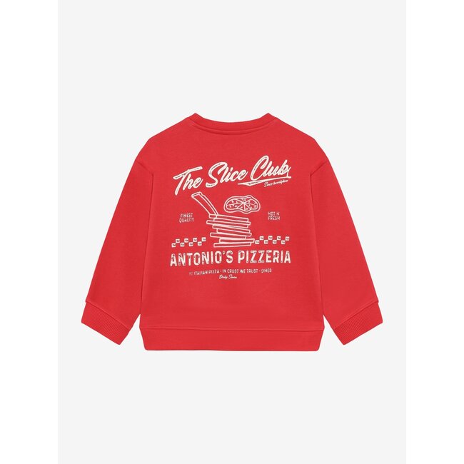 Oversized Sweater Slice Club Red 4194 Chrysanthemum