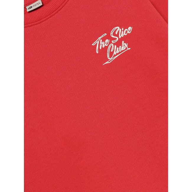 Oversized Sweater Slice Club Red 4194 Chrysanthemum