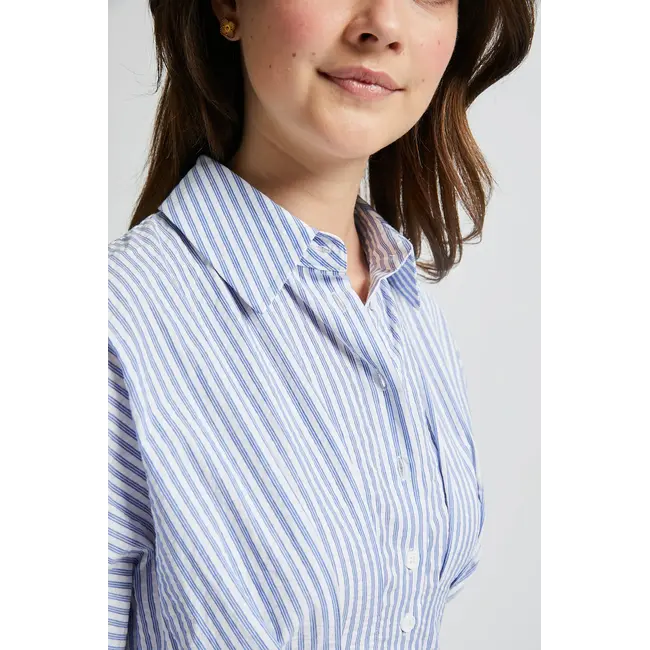 Vilette Button Dress Hydra Blue