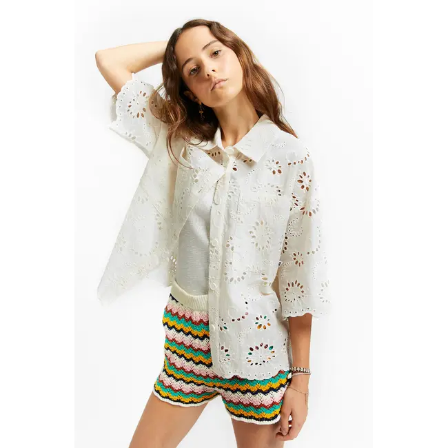 Valbelle Embroidery Shirt Off White