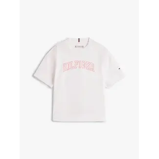 Tommy Hilfiger VARSITY TEE SS, YBR YBR White
