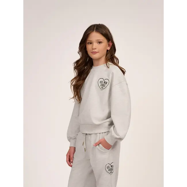 Levvi Sweatshirt Melange 1102 Light Grey Melange