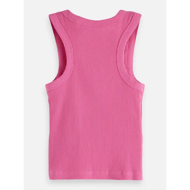 Ribbed slimfit tank top 650 DARK PINK Chateau Rose
