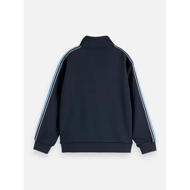 Interlock regularfit zipthrough track top 401 NAVY Sky Captain