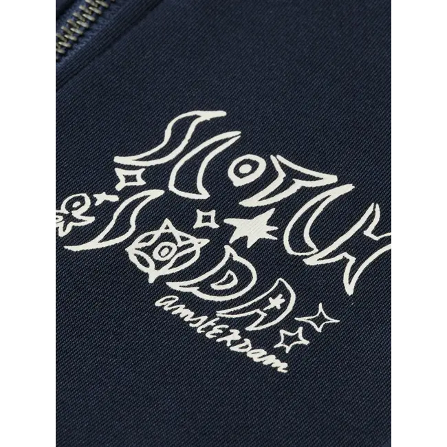 Interlock regularfit zipthrough track top 401 NAVY Sky Captain