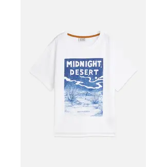SCOTCH & SODA AMSTERDAM Front artwork relaxedfit Tshirt 101 WHITE/PASTEL Bright White