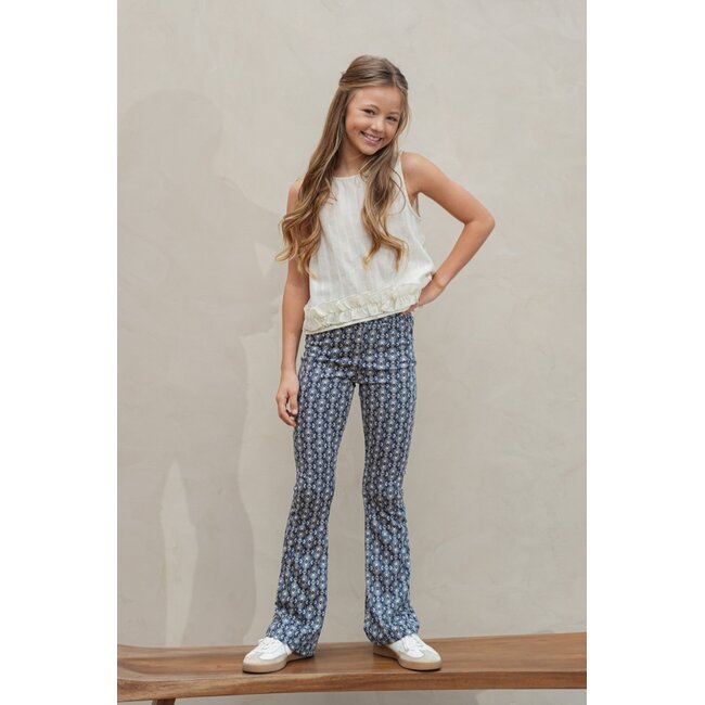Floor Flo girls AOP structure flared pants 945 Palm