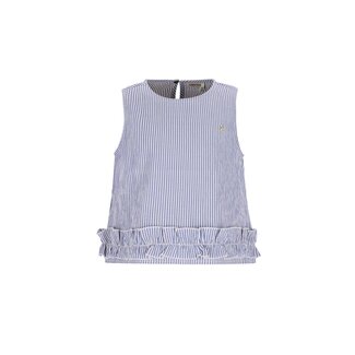 Like Flo Chloe Flo girls top with ruffle at hem 135 Light Blue