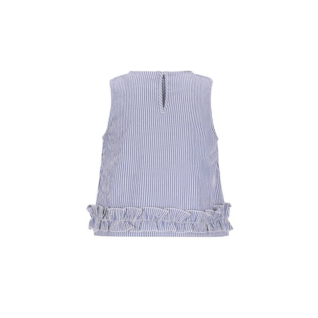 Chloe Flo girls top with ruffle at hem 135 Light Blue