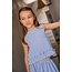 Chloe Flo girls top with ruffle at hem 135 Light Blue