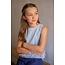 Chloe Flo girls top with ruffle at hem 135 Light Blue