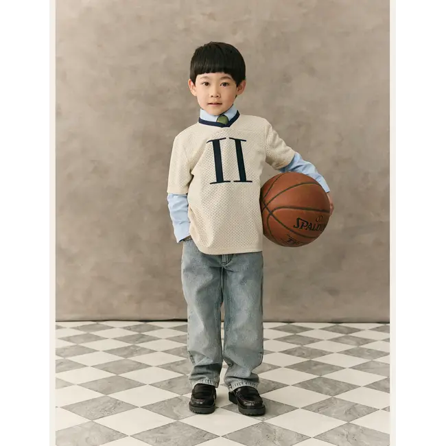 Bronson Encore Mesh T-Shirt KIDS 211 EGGNOG WHITE