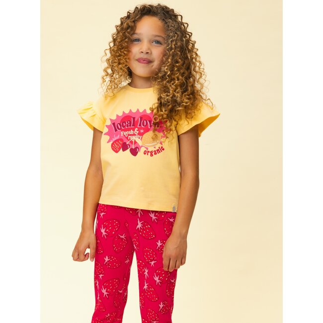 Little T-shirt SS ruffles 534 BANANA SHAKE