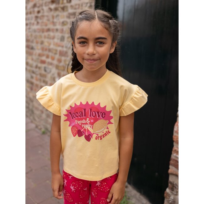 Little T-shirt SS ruffles 534 BANANA SHAKE