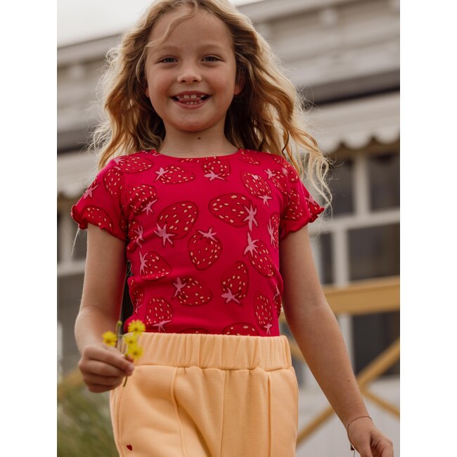 Little Rib T-Shirt SS 963 Strawberry fields