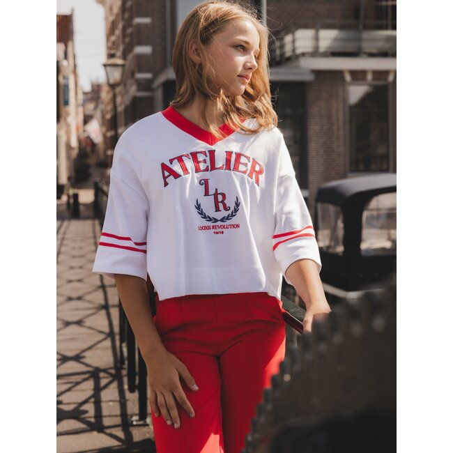 10sixteen interlock  V neck T-shirt 5 ivory