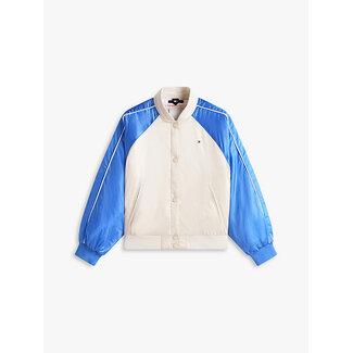 Tommy Hilfiger BOMBER VARISTY COLOR, 0F4 0F4 Classic Beige / Empire Blue